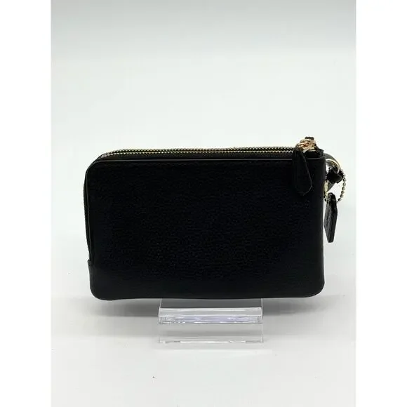 RETAIL $138 Coach Double Corner Zip Leather Wristlet Wallet*LIKE NEW CONDITION - Picture 3 of 7